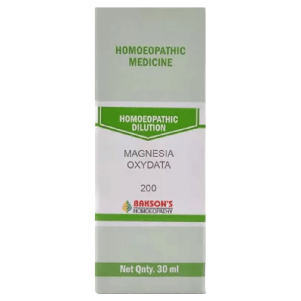 Bakson's Homeopathy Magnesia Oxydata Dilution 200 bottle of 30 ml Dilution Bakson's Homeopathy Magnesia Oxydata Dilution 200 bottle of 30 ml Dilution
