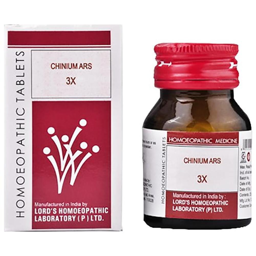 Lord's Chinium Ars Trituration Tablet 3X bottle of 25 gm Trituration Tablet Lord's Chinium Ars Trituration Tablet 3X bottle of 25 gm Trituration Tablet