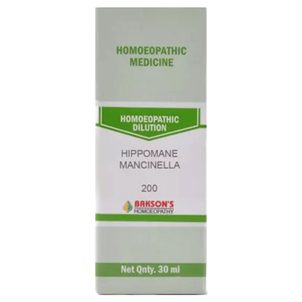 Bakson's Homeopathy Hippomane Mancinella Dilution 200 bottle of 30 ml Dilution