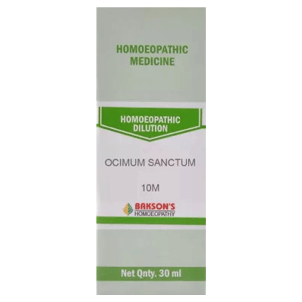 Bakson's Homeopathy Ocimum Sanctum Dilution 10M bottle of 30 ml Dilution