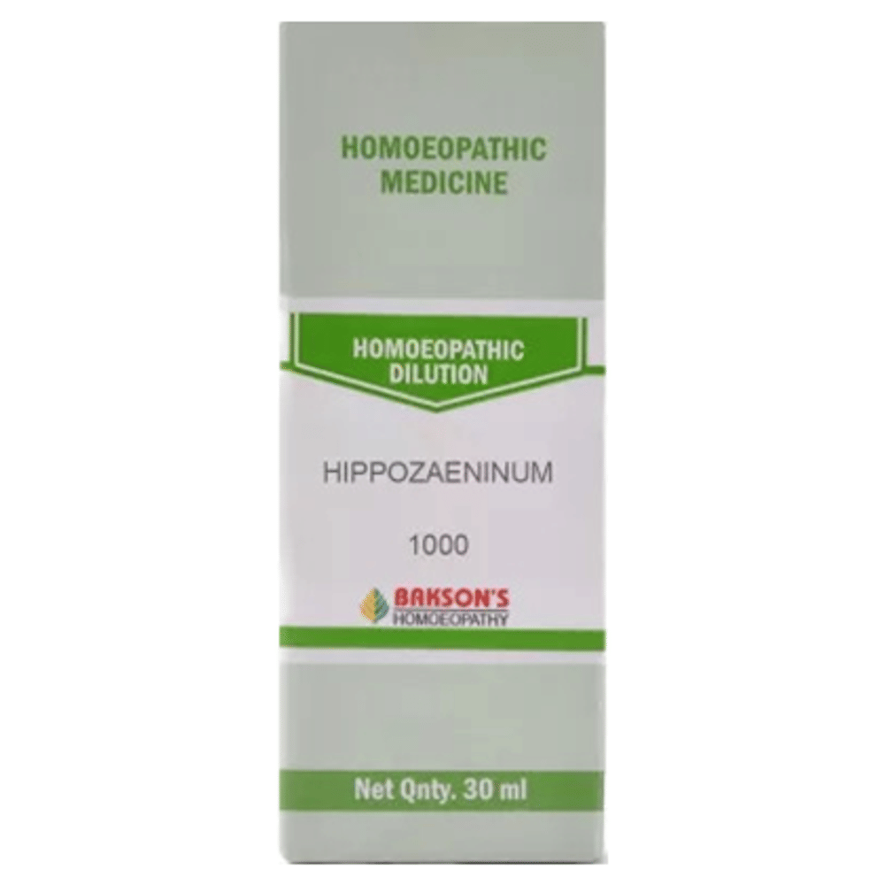 Bakson's Homeopathy Hippozaeninum Dilution 1000 CH bottle of 30 ml Dilution