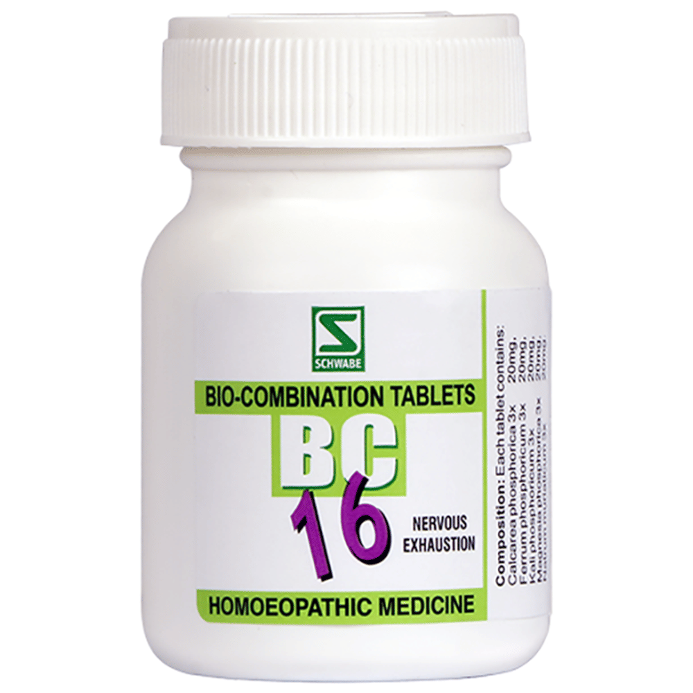 Dr Willmar Schwabe India Bio-Combination 16 (BC 16) Tablet bottle of 20 gm Biocombination Tablet