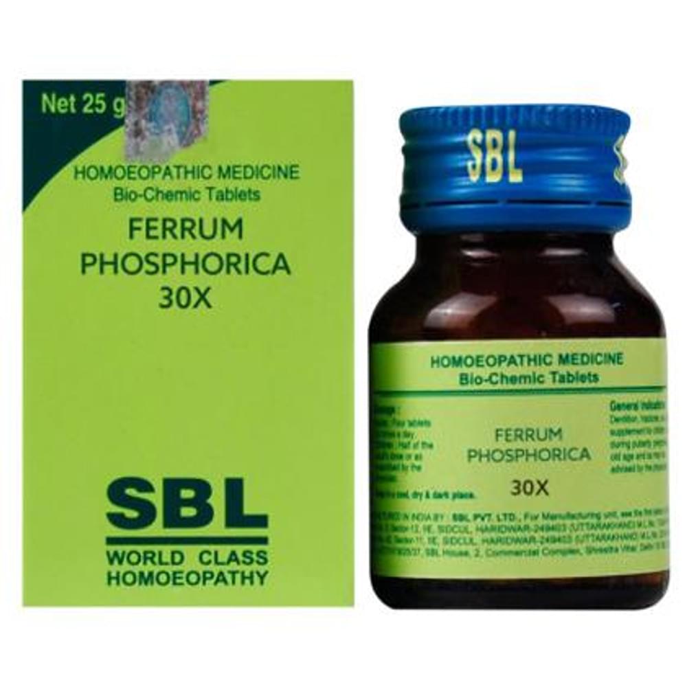 SBL Ferrum Phosphoricum Biochemic Tablet 30X bottle of 25 gm Biochemic Tablet SBL Ferrum Phosphoricum Biochemic Tablet 30X bottle of 25 gm Biochemic Tablet