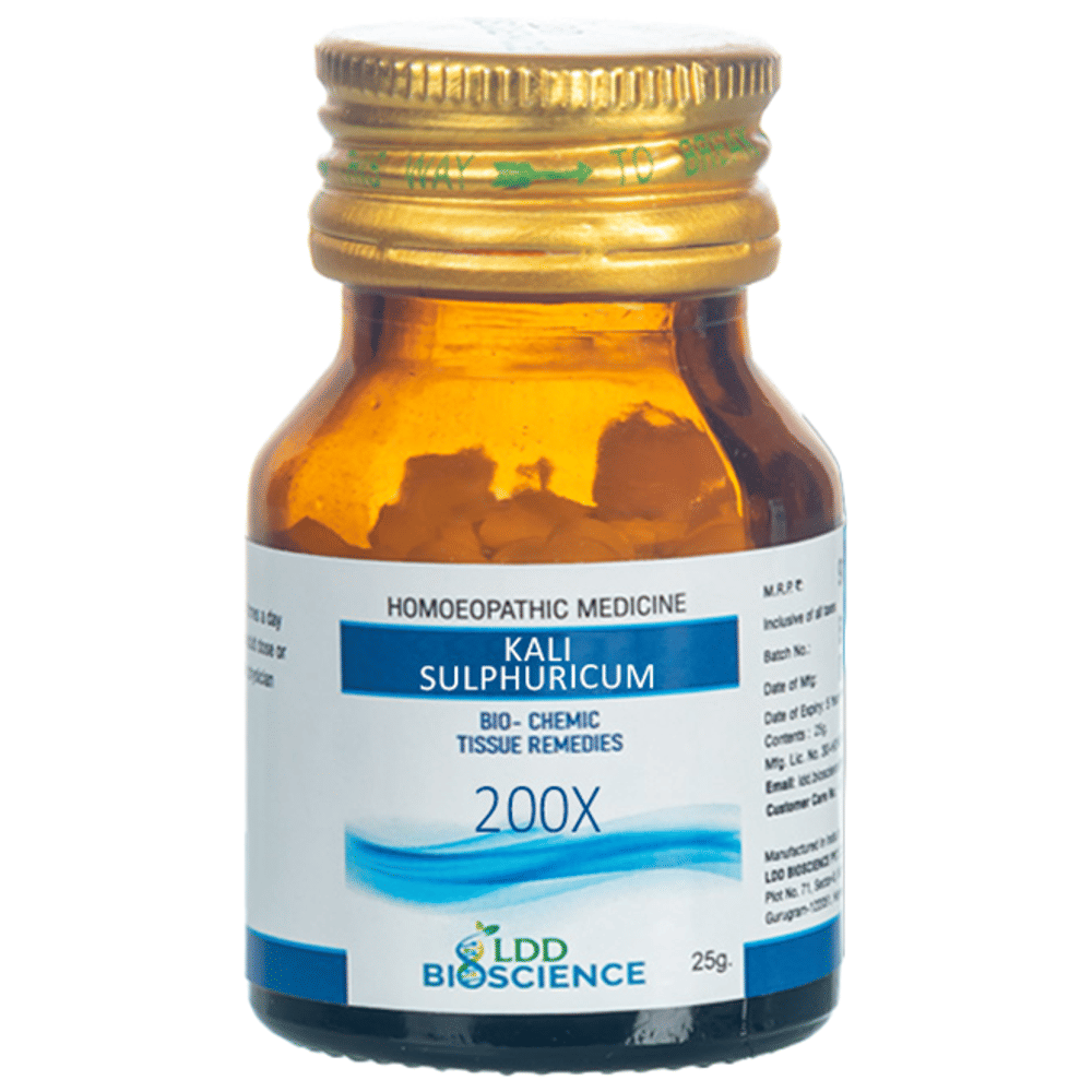 LDD Bioscience Kali Sulphuricum Biochemic Tablet 200X bottle of 25 gm Biochemic Tablet LDD Bioscience Kali Sulphuricum Biochemic Tablet 200X bottle of 25 gm Biochemic Tablet