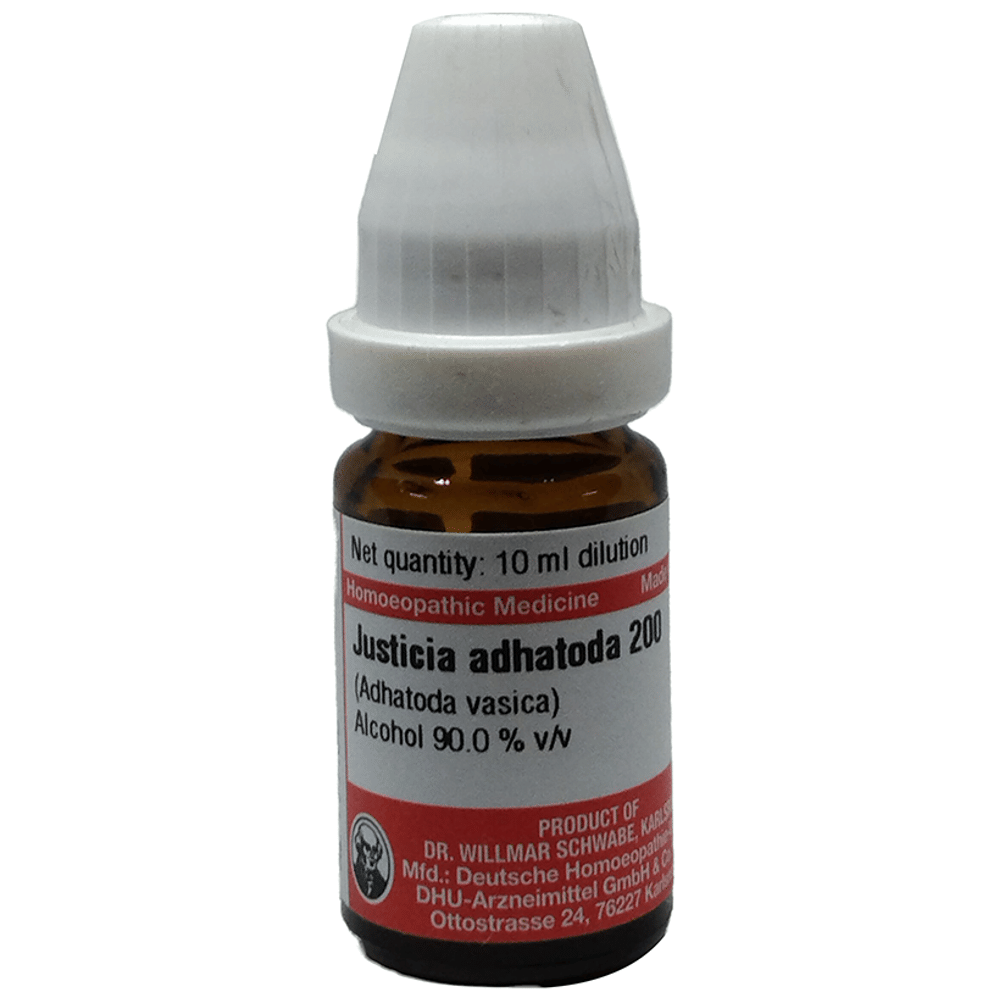 Dr Willmar Schwabe Germany Justicia Adhatoda Dilution 200 bottle of 10 ml Dilution