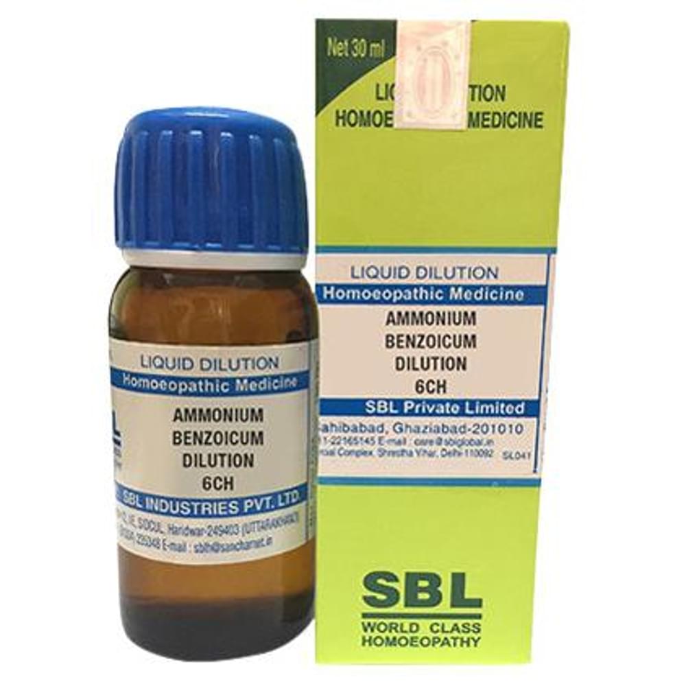 SBL Ammonium Benzoicum Dilution 6 CH bottle of 30 ml Dilution SBL Ammonium Benzoicum Dilution 6 CH bottle of 30 ml Dilution