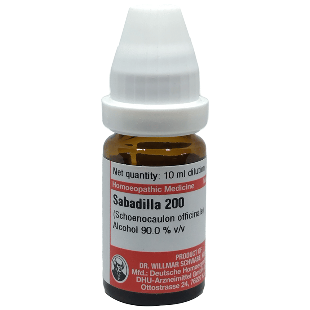 Dr Willmar Schwabe Germany Sabadilla Dilution 200 bottle of 10 ml Dilution