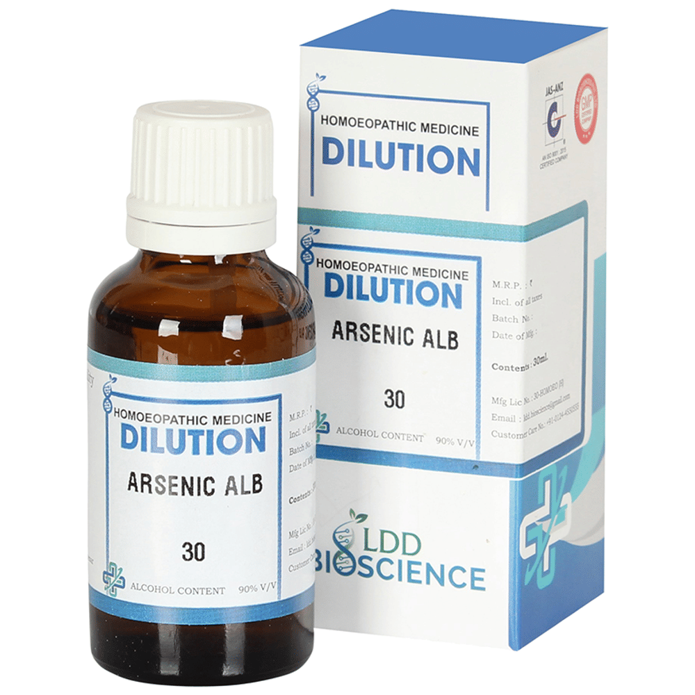 LDD Bioscience Arsenic Album Dilution 30 CH bottle of 30 ml Dilution