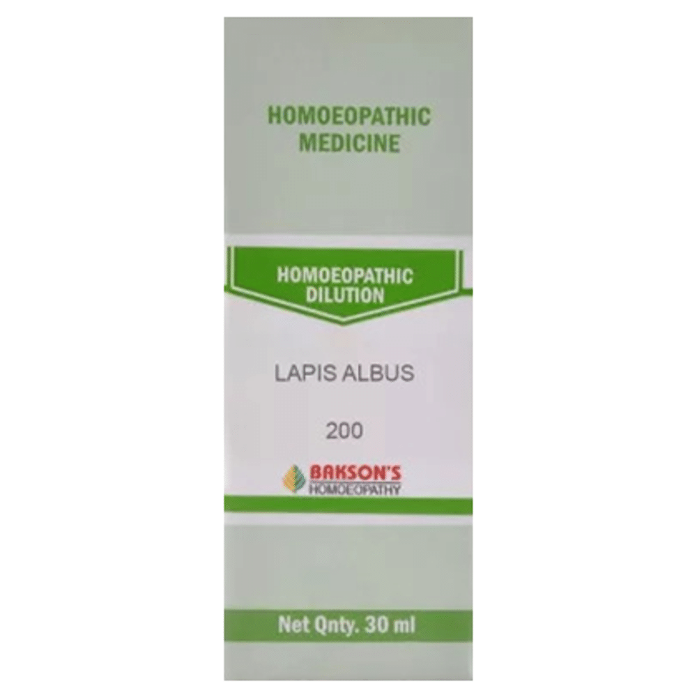 Bakson's Homeopathy Lapis Albus Dilution 200 bottle of 30 ml Dilution