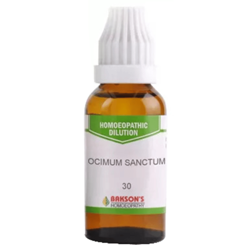 Bakson's Homeopathy Ocimum Sanctum Dilution 30 bottle of 30 ml Dilution Bakson's Homeopathy Ocimum Sanctum Dilution 30 bottle of 30 ml Dilution