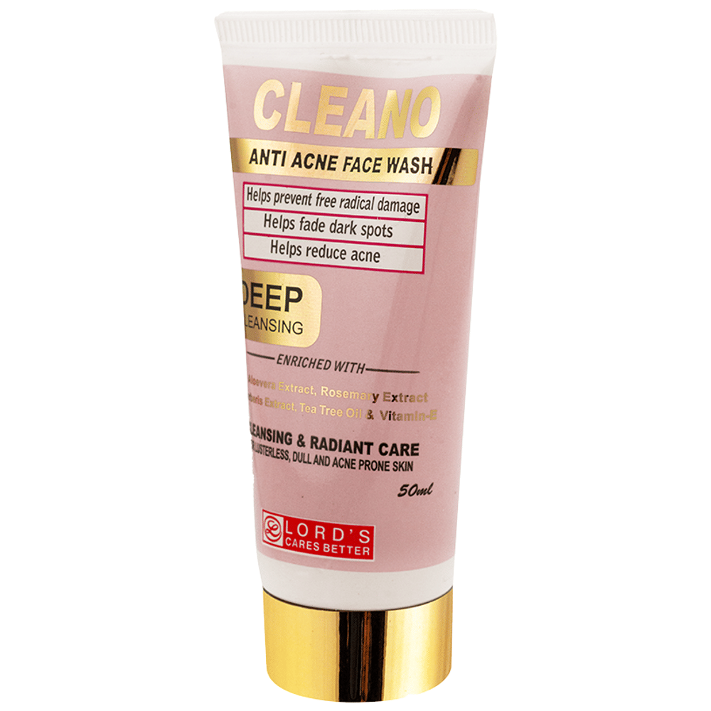 Lord's Cleano Anti Acne Face Wash tube of 50 ml Face Wash Lord's Cleano Anti Acne Face Wash tube of 50 ml Face Wash