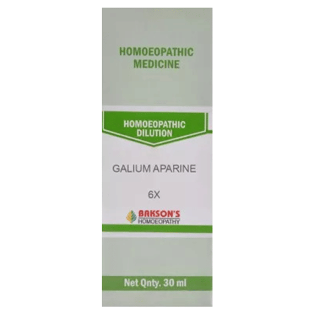 Bakson's Homeopathy Galium Aparine Dilution 6X bottle of 30 ml Dilution