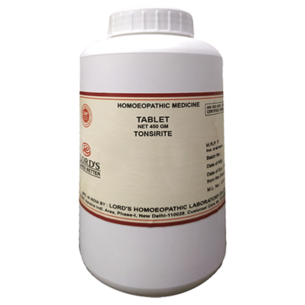 Lord's Tonsirite Tablet bottle of 450 gm Tablet Lord's Tonsirite Tablet bottle of 450 gm Tablet