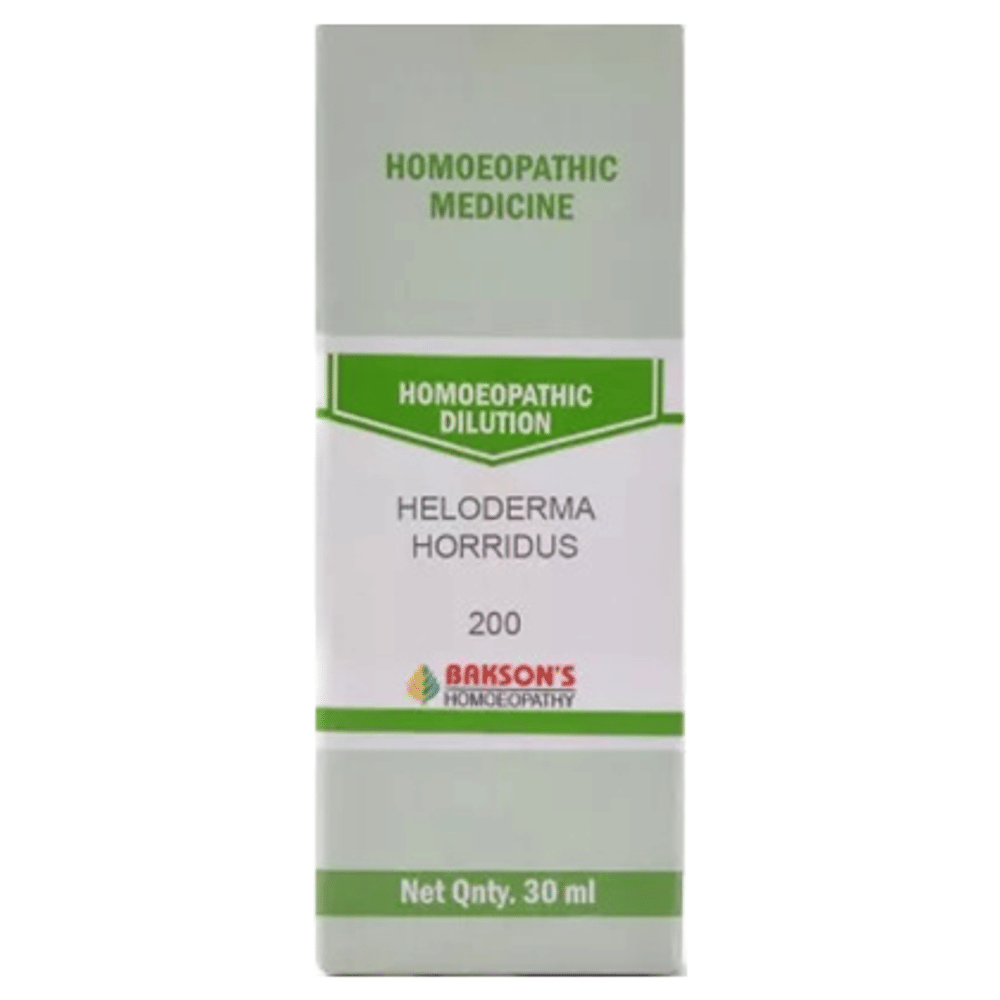 Bakson's Homeopathy Heloderma Horridus Dilution 200 bottle of 30 ml Dilution
