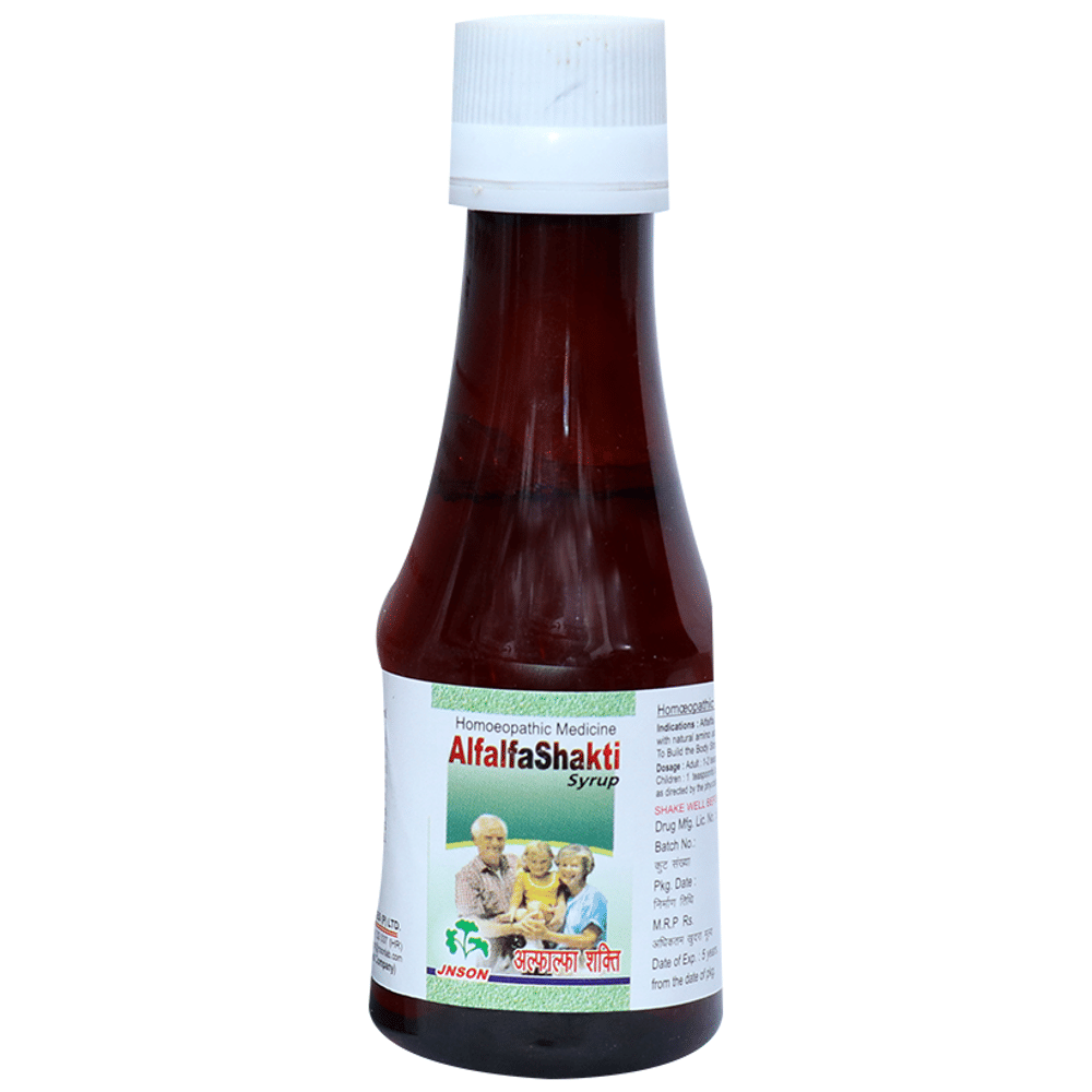 JNSON Alfalfa Shakti Syrup bottle of 450 ml Syrup JNSON Alfalfa Shakti Syrup bottle of 450 ml Syrup