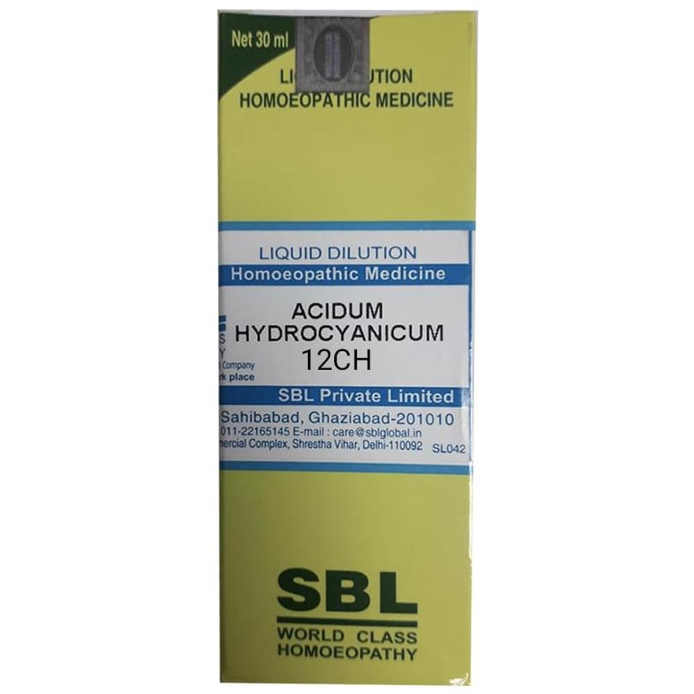 SBL Acidum Hydrocyanicum Dilution 12 CH bottle of 30 ml Dilution SBL Acidum Hydrocyanicum Dilution 12 CH bottle of 30 ml Dilution