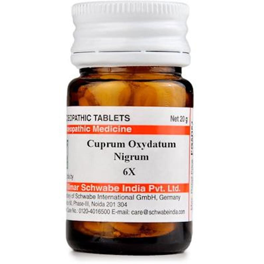 Dr Willmar Schwabe India Cuprum Oxydatum Nigrum Trituration Tablet 6X bottle of 20 gm Trituration Tablet
