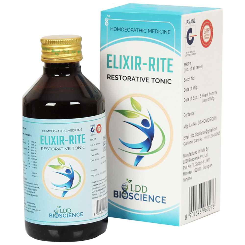 LDD Bioscience Elixir-Rite Restorative Tonic bottle of 450 ml Tonic