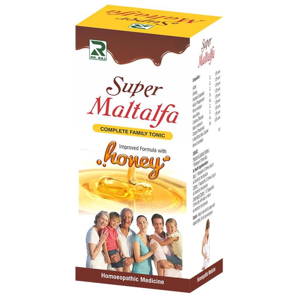 Dr. Raj Super Maltalfa Tonic With Honey bottle of 250 gm Tonic