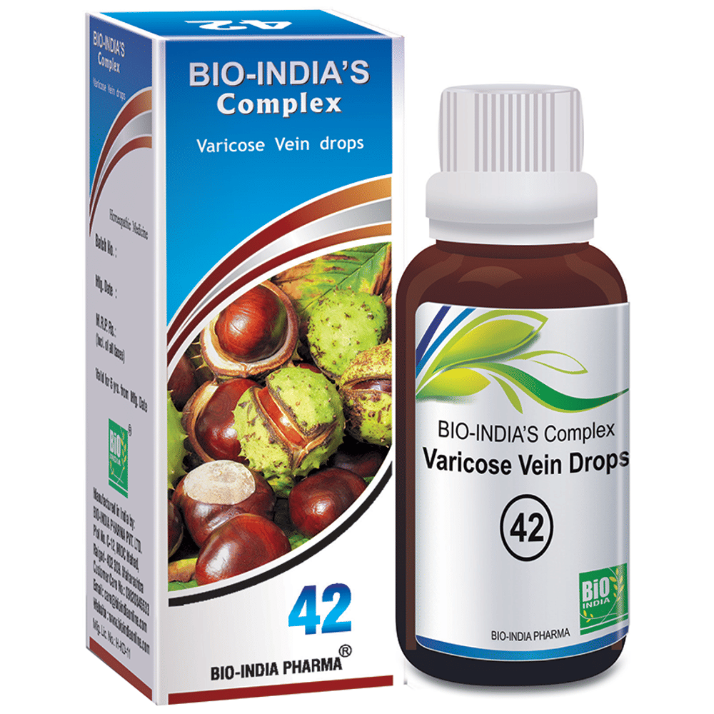 Bio India Complex 42 Varicose Vein Drop bottle of 30 ml Drop