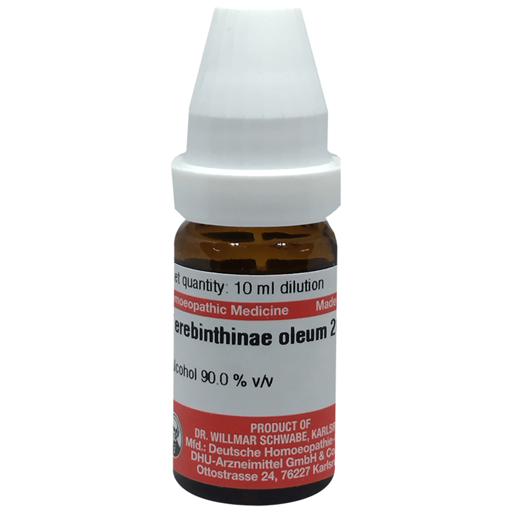 Dr Willmar Schwabe Germany Terebinthinae Oleum Dilution 200 bottle of 10 ml Dilution