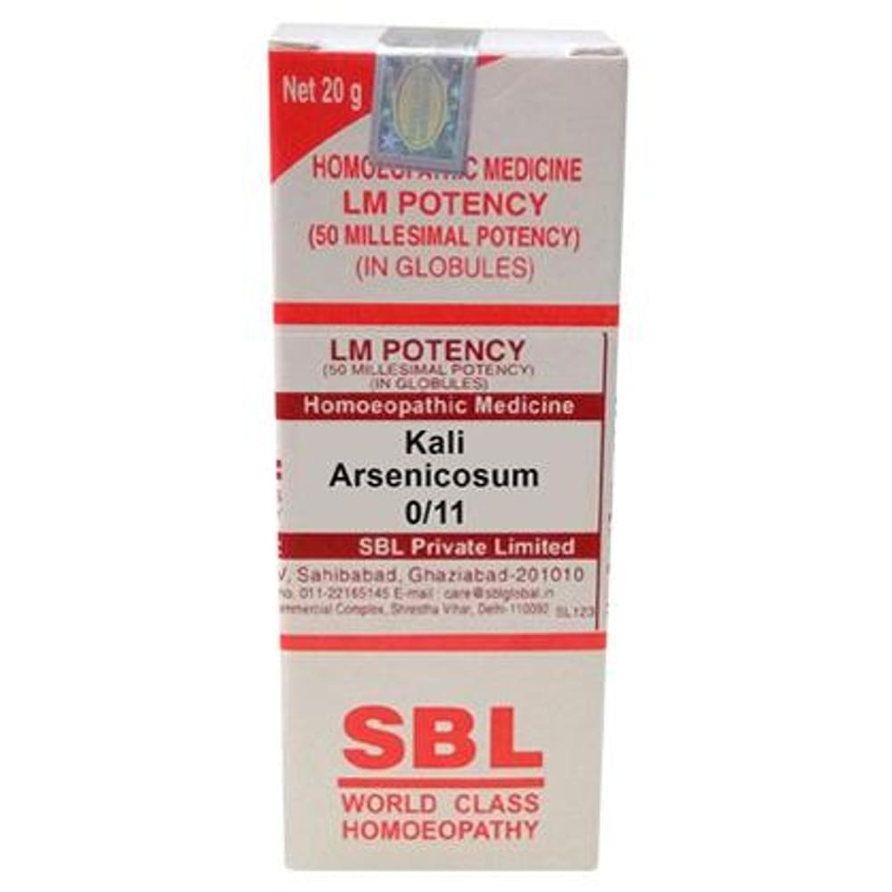 SBL Kali Arsenicosum 0/11 LM bottle of 20 gm Globules SBL Kali Arsenicosum 0/11 LM bottle of 20 gm Globules