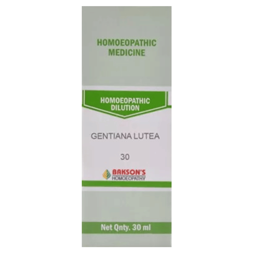 Bakson's Homeopathy Gentiana Lutea Dilution 30 bottle of 30 ml Dilution
