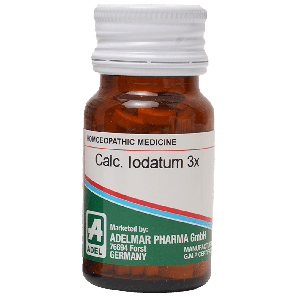 ADEL Calc Iodatum Trituration Tablet 3X bottle of 20 gm Trituration Tablet