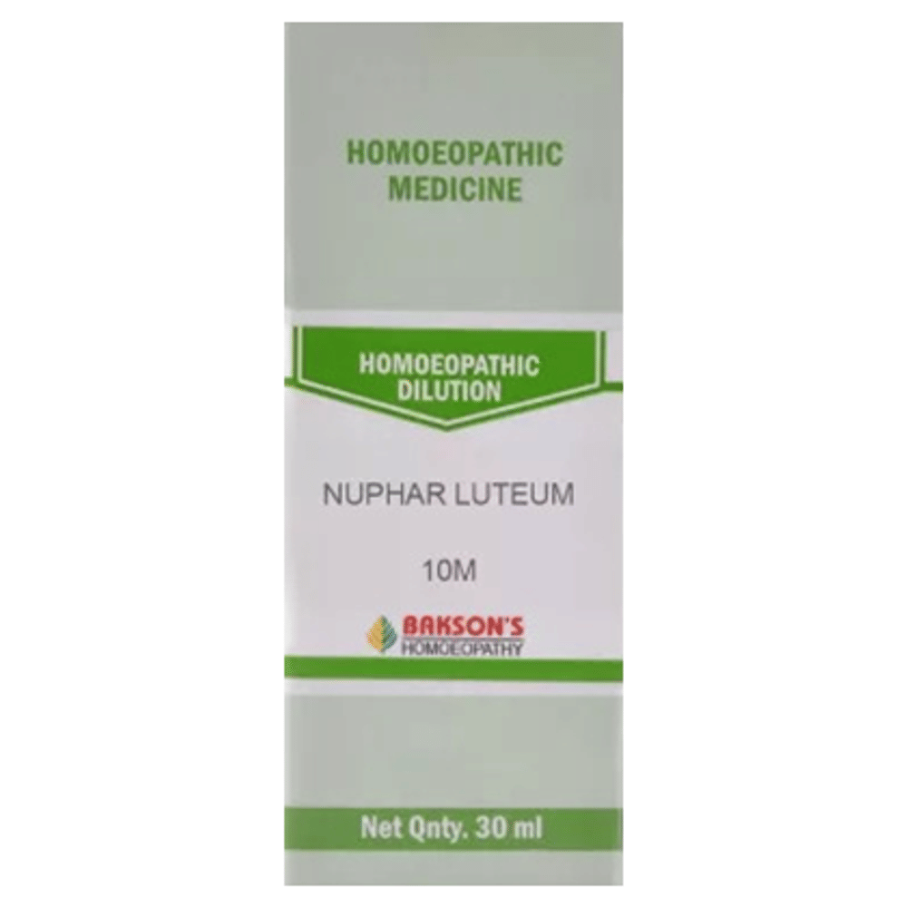 Bakson's Homeopathy Nuphar Luteum Dilution 10M bottle of 30 ml Dilution Bakson's Homeopathy Nuphar Luteum Dilution 10M bottle of 30 ml Dilution