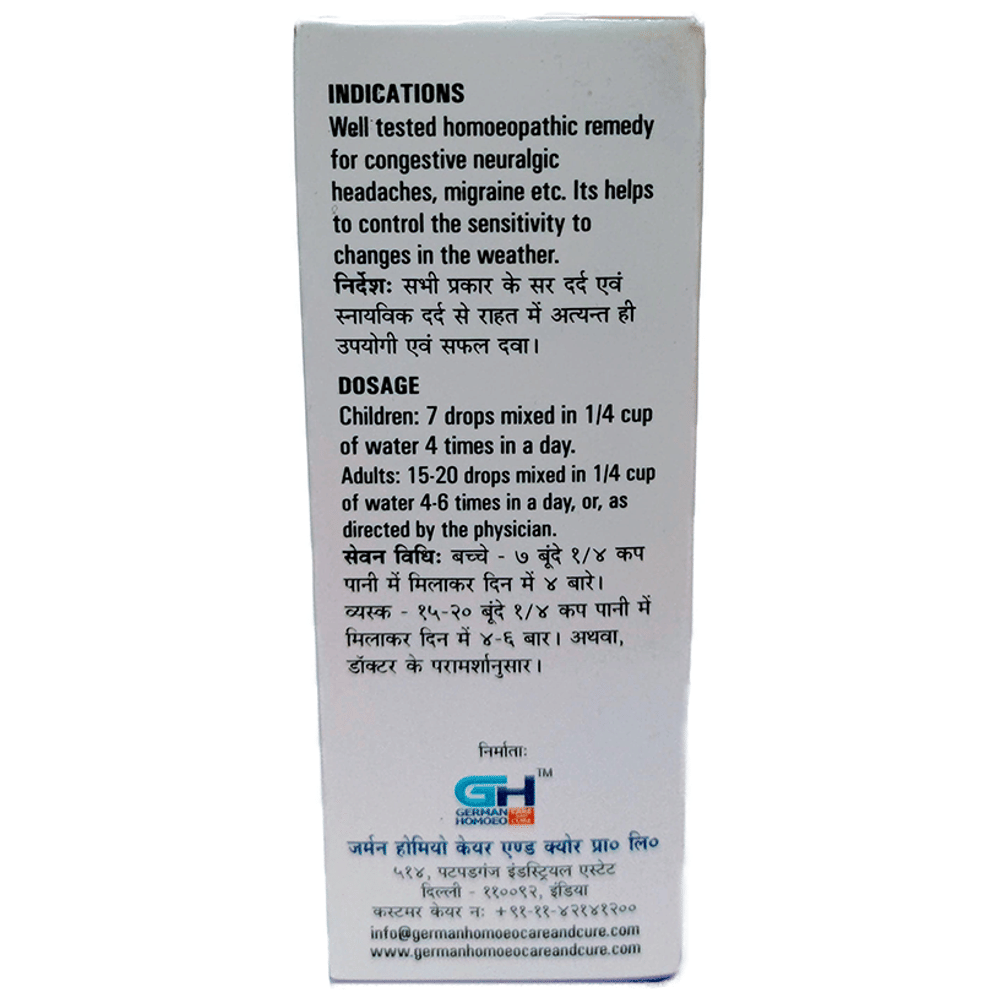 German's Headache Care and Cure Drop bottle of 30 ml Drop