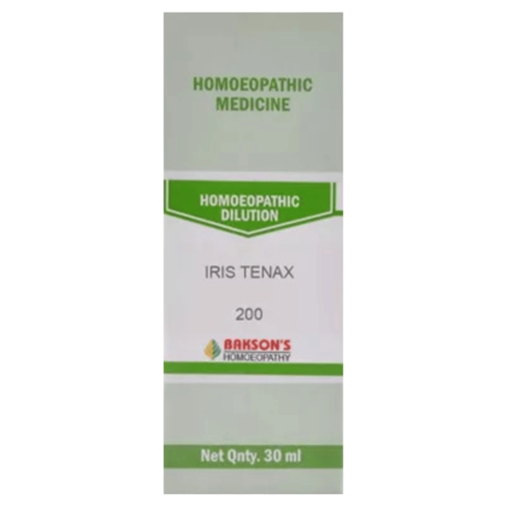 Bakson's Homeopathy Iris Tenax Dilution 200 bottle of 30 ml Dilution
