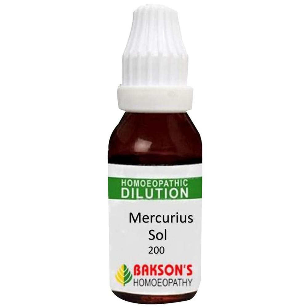Bakson's Homeopathy Mercurius Sol Dilution 200 CH bottle of 30 ml Dilution