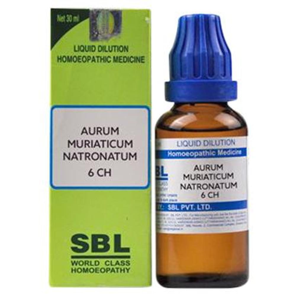 SBL Aurum Muriaticum Natronatum Dilution 6 CH bottle of 30 ml Dilution
