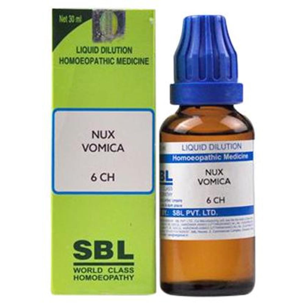 SBL Nux Vomica Dilution Dilution 6 CH bottle of 30 ml Dilution SBL Nux Vomica Dilution Dilution 6 CH bottle of 30 ml Dilution