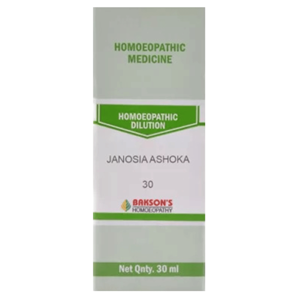 Bakson's Homeopathy Janosia Ashoka Dilution 30 bottle of 30 ml Dilution