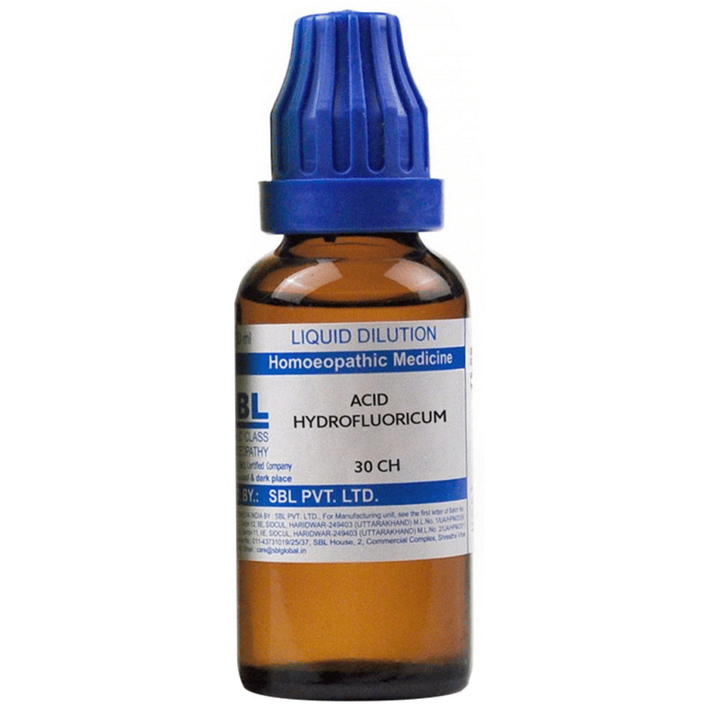 SBL Acidum Hydrofluoricum Dilution 30 CH bottle of 30 ml Dilution SBL Acidum Hydrofluoricum Dilution 30 CH bottle of 30 ml Dilution