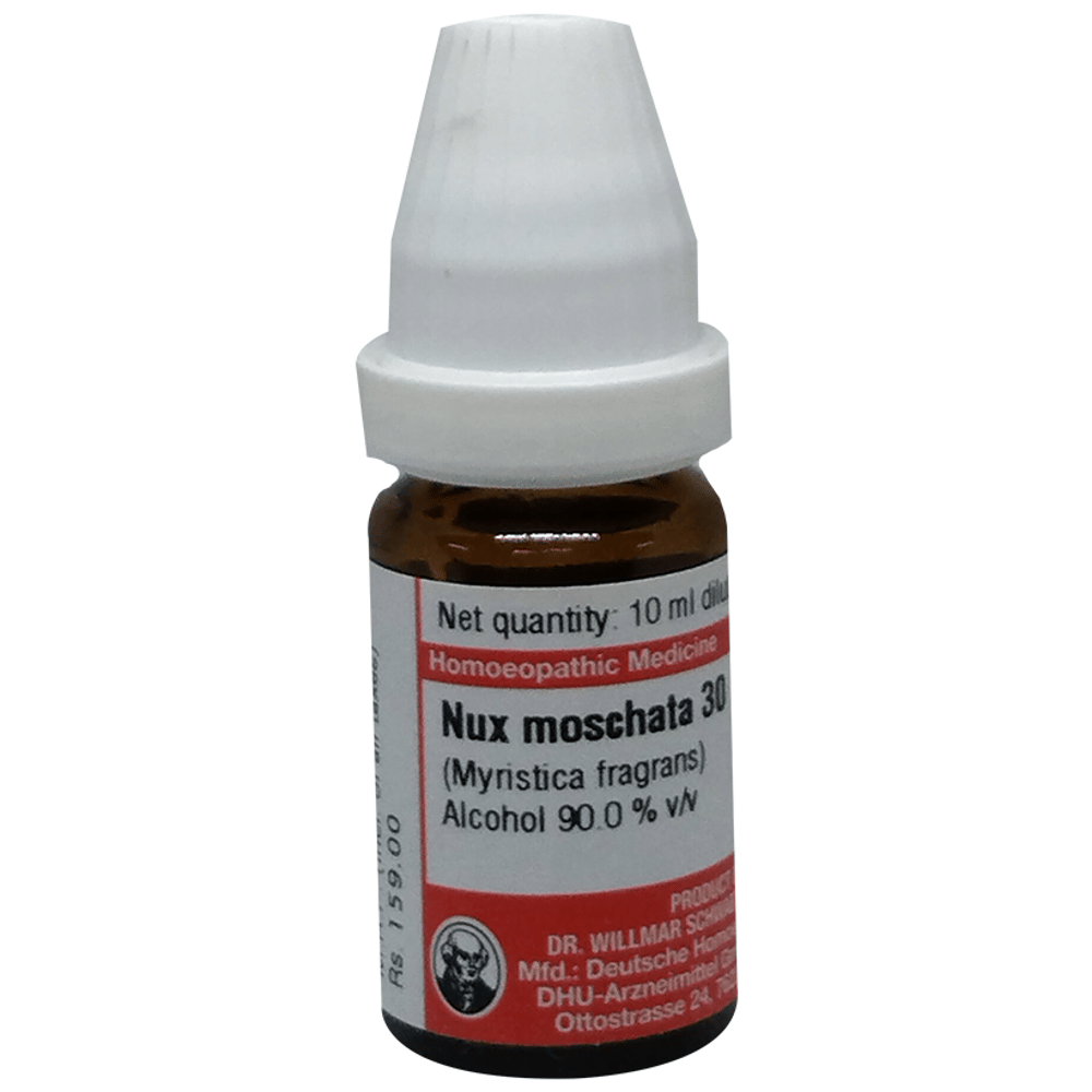 Dr Willmar Schwabe Germany Nux Moschata (Myristica Fragrans) Dilution 30 bottle of 10 ml Dilution