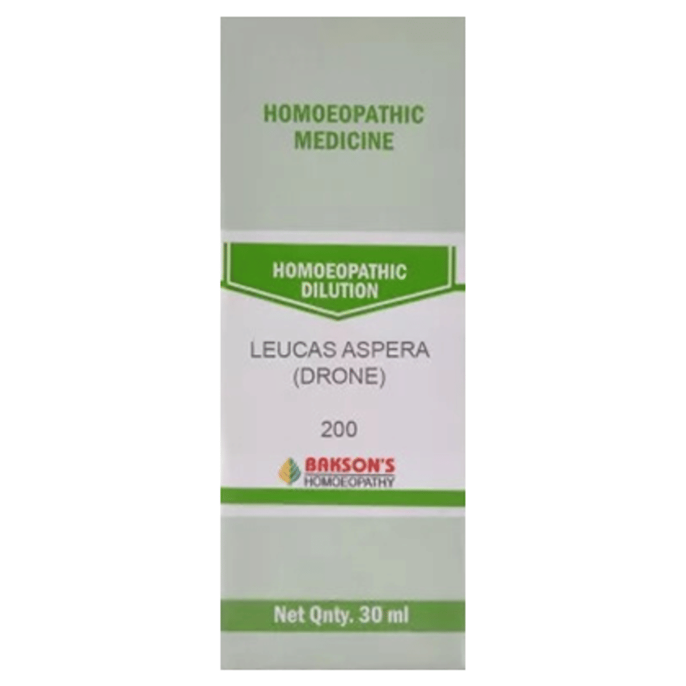 Bakson's Homeopathy Leucas Aspera (Drone) Dilution 200 bottle of 30 ml Dilution