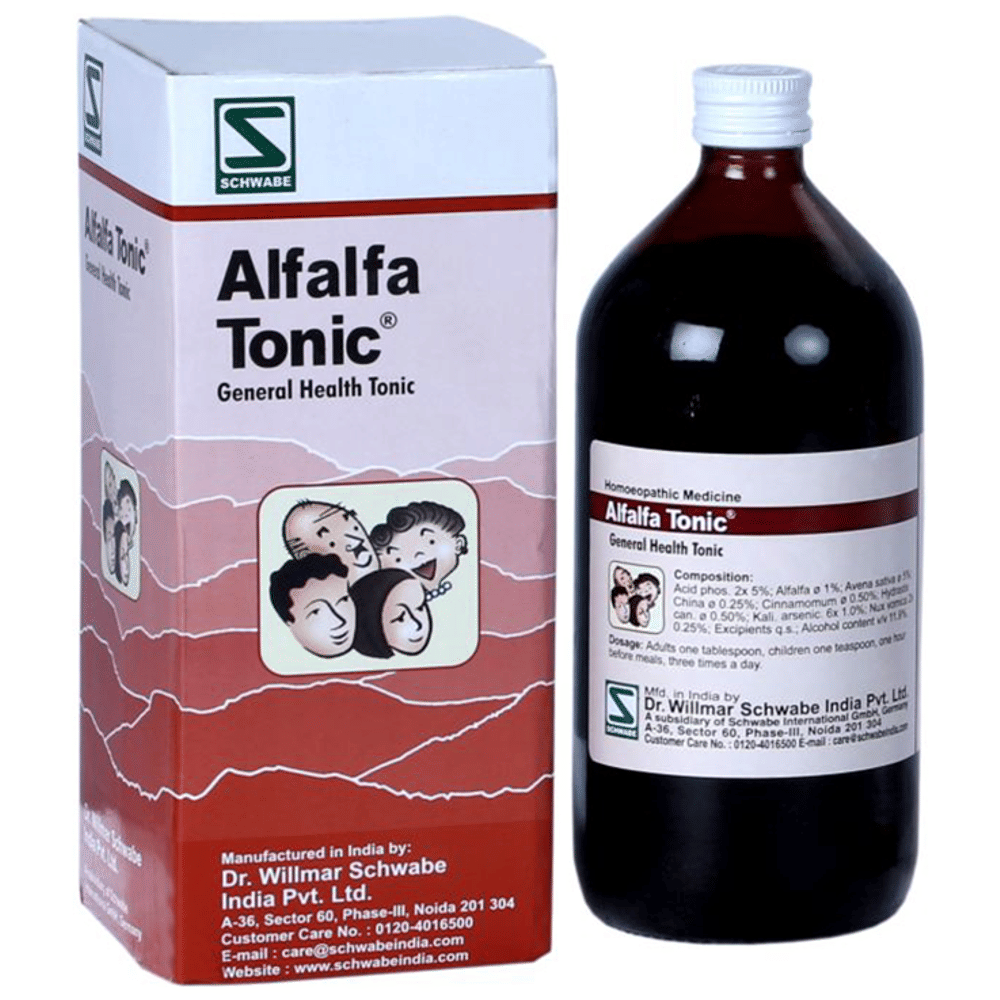 Dr Willmar Schwabe India Alfalfa General Health Tonic bottle of 100 ml Tonic