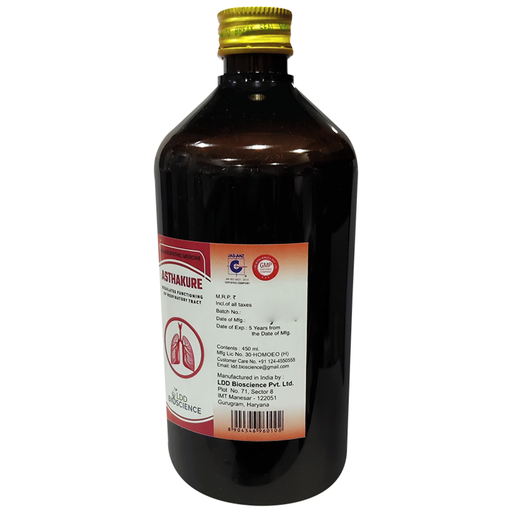 LDD Bioscience Asthakure Syrup bottle of 450 ml Syrup