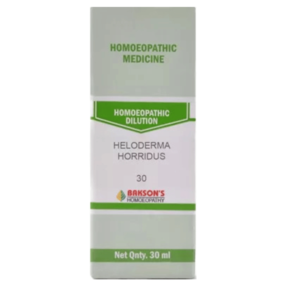Bakson's Homeopathy Heloderma Horridus Dilution 30 bottle of 30 ml Dilution