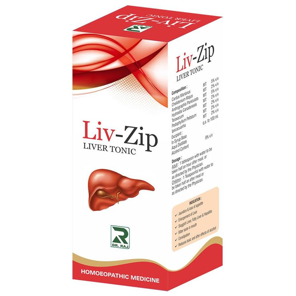 Dr. Raj Liv-Zip Liver Tonic bottle of 200 ml Tonic