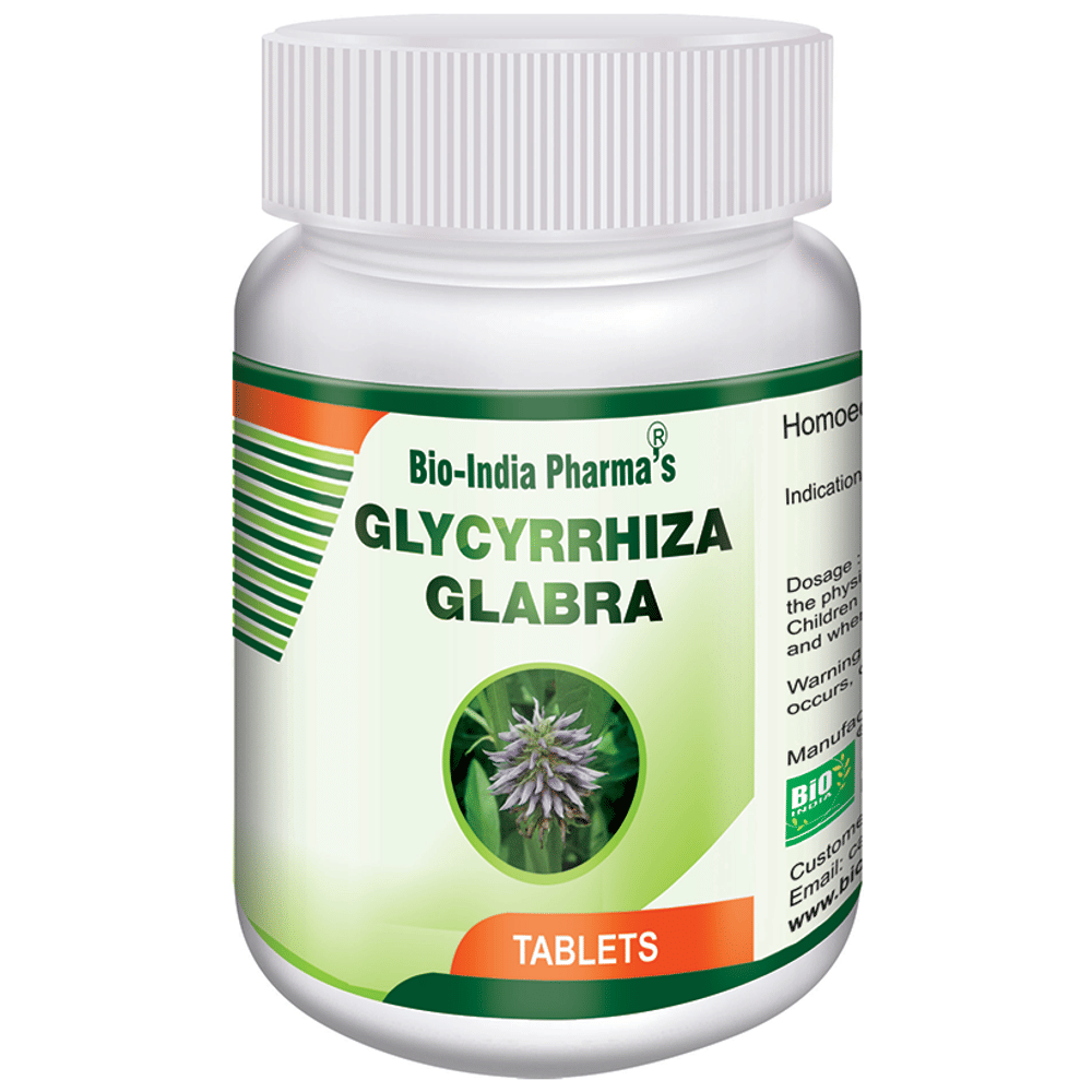Bio India Glycyrrhiza Glabra Tablet bottle of 20 gm Tablet