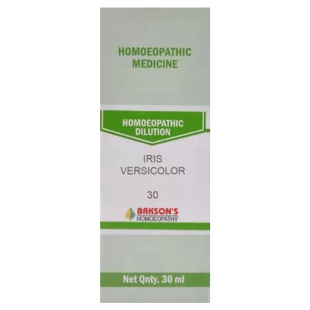 Bakson's Homeopathy Iris Versicolor Dilution 30 bottle of 30 ml Dilution