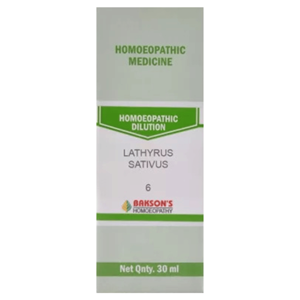 Bakson's Homeopathy Lathyrus Sativus Dilution 6 CH bottle of 30 ml Dilution
