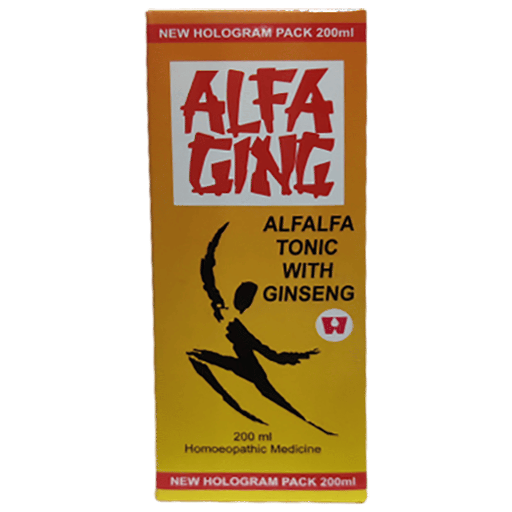 Dr. Wellmans Alfa Ging Alfalfa Tonic with Ginseng bottle of 200 ml Tonic