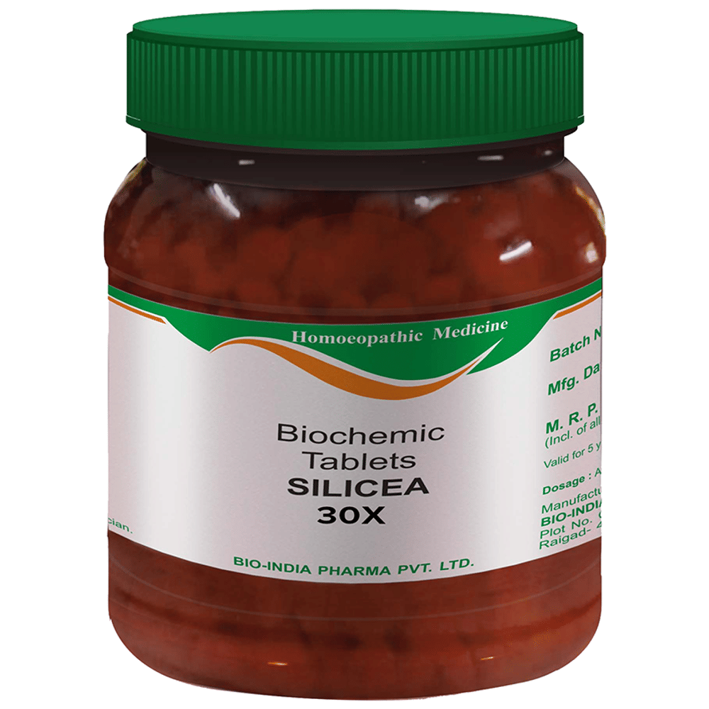 Bio India Silicea Biochemic Tablet 30X bottle of 450 gm Biochemic Tablet Bio India Silicea Biochemic Tablet 30X bottle of 450 gm Biochemic Tablet