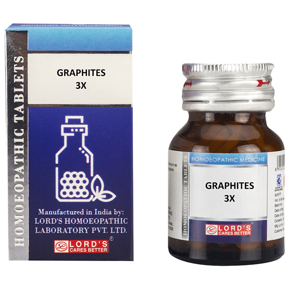Lord's Graphites Trituration Tablet 3X bottle of 25 gm Trituration Tablet