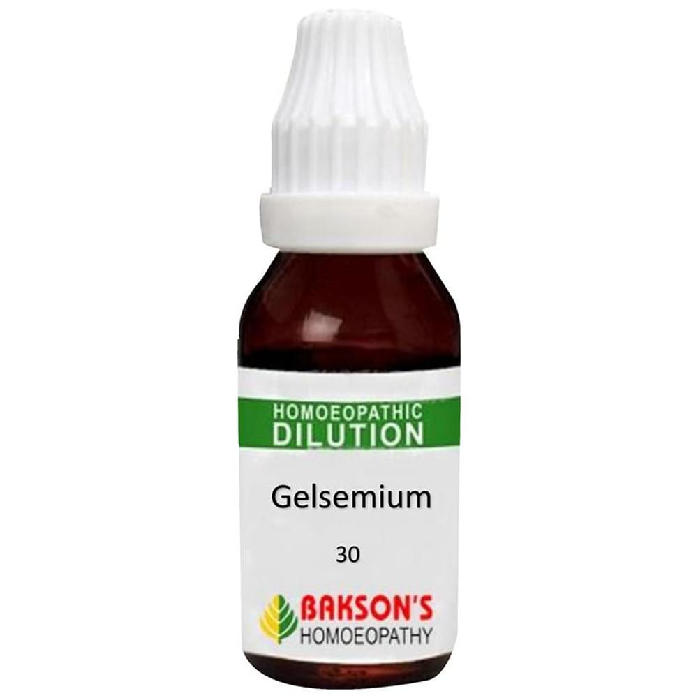 Bakson's Homeopathy Gelsemium Dilution 30 CH bottle of 30 ml Dilution Bakson's Homeopathy Gelsemium Dilution 30 CH bottle of 30 ml Dilution