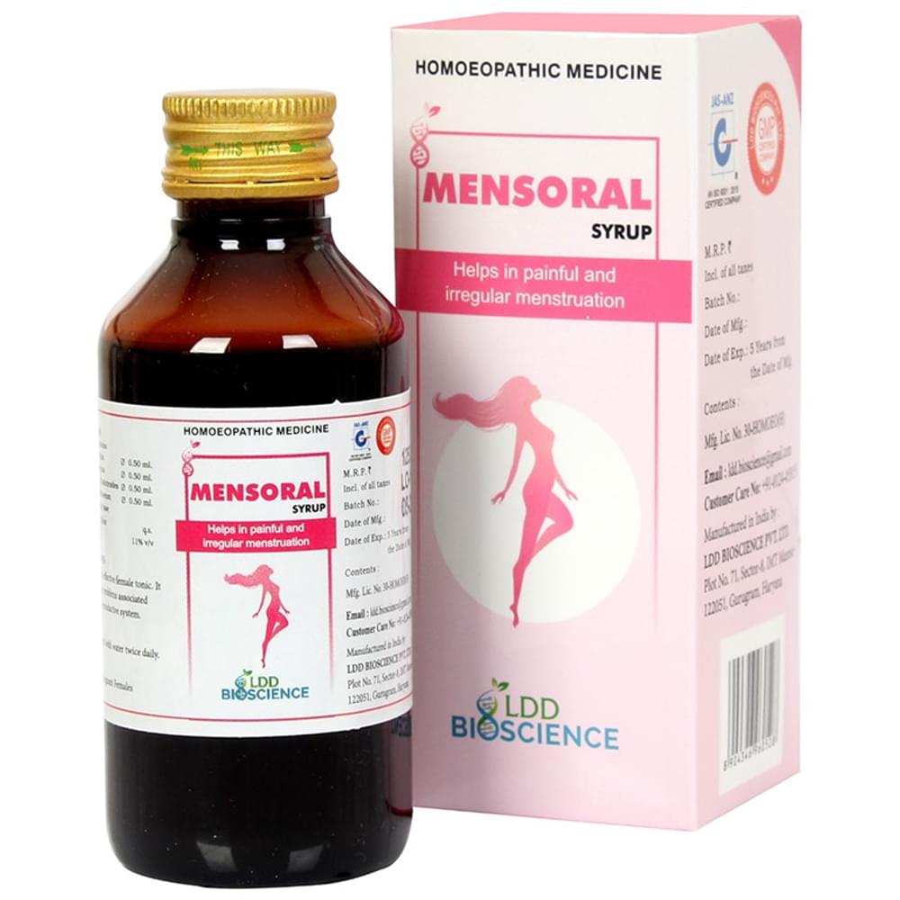 LDD Bioscience Mensoral Syrup bottle of 115 ml Syrup
